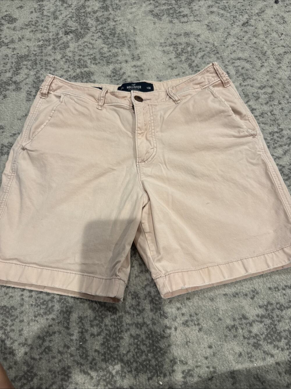 Hollister Shorts Mens Size 30 Peach Beach Prep Fit Casual Chino Cotton Stretch